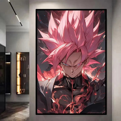 Black Goku Decorative Canvas Wall Poster - Item - EASITEM