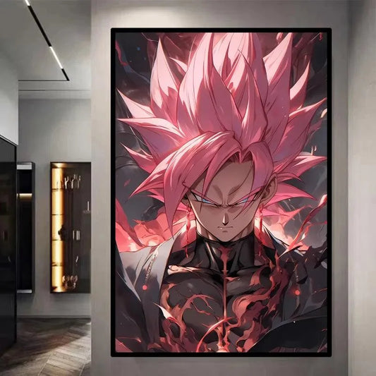 Black Goku Decorative Canvas Wall Poster - Item - EASITEM