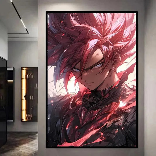 Black Goku Decorative Canvas Wall Poster - Item - EASITEM