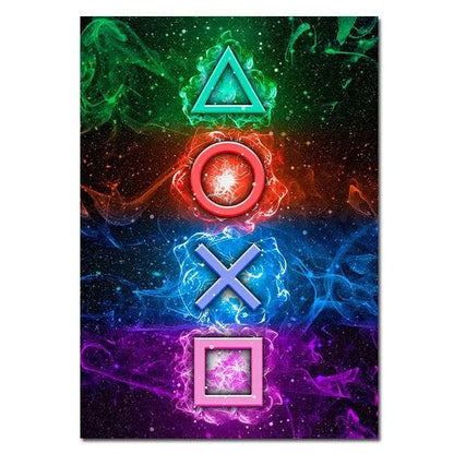 Colorful Neon Style Wall Decoration Poster for Gamer - Item - EASITEM