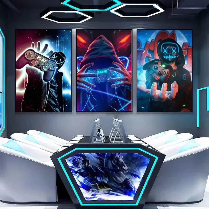 Colorful Neon Style Wall Decoration Poster for Gamer - Item - EASITEM