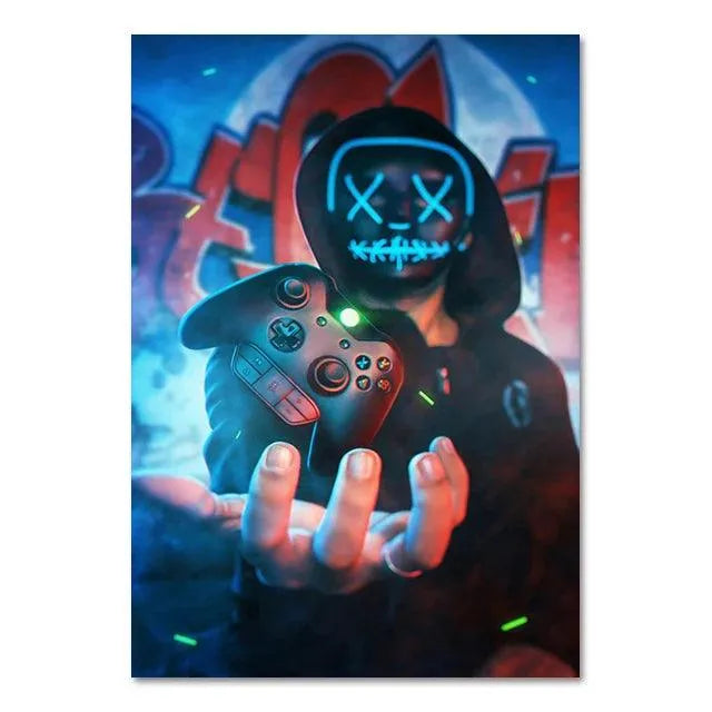 Colorful Neon Style Wall Decoration Poster for Gamer - Item - EASITEM