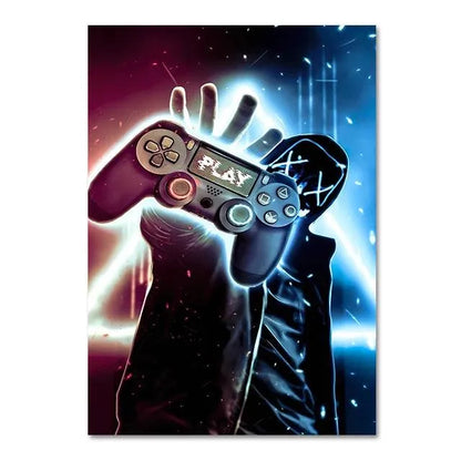 Colorful Neon Style Wall Decoration Poster for Gamer - Item - EASITEM
