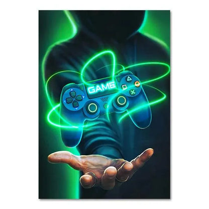 Colorful Neon Style Wall Decoration Poster for Gamer - Item - EASITEM