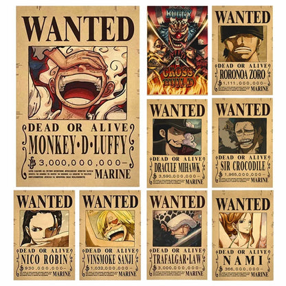 Dracule Mihawk One Piece WANTED Custom Wall Poster - Item - EASITEM
