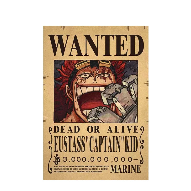 Eustass Kid One Piece WANTED Custom Wall Poster - Item - EASITEM