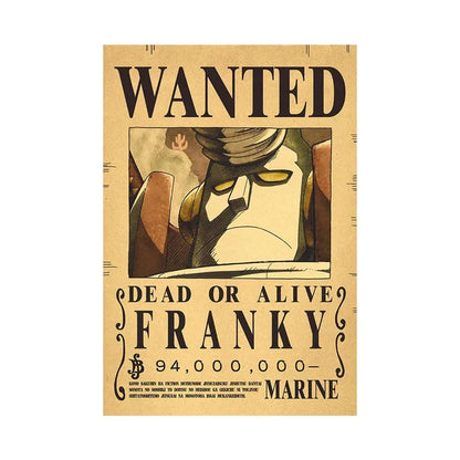 Franky One Piece WANTED Custom Wall Poster - Item - EASITEM