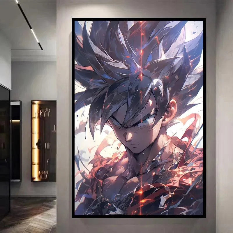 Goku Kaioken Decorative Canvas Wall Poster - Item - EASITEM