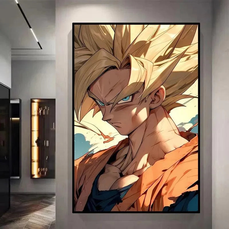 Goku SSJ Decorative Canvas Wall Poster - Item - EASITEM