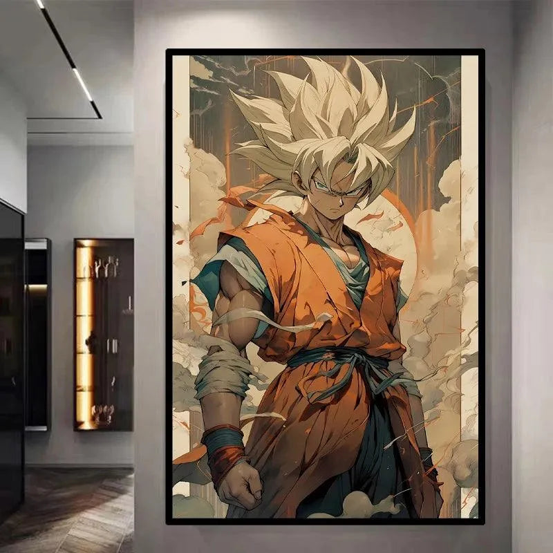 Goku SSJ Decorative Canvas Wall Poster - Item - EASITEM