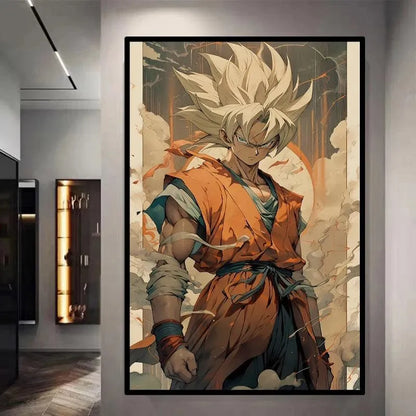 Goku SSJ Decorative Canvas Wall Poster - Item - EASITEM