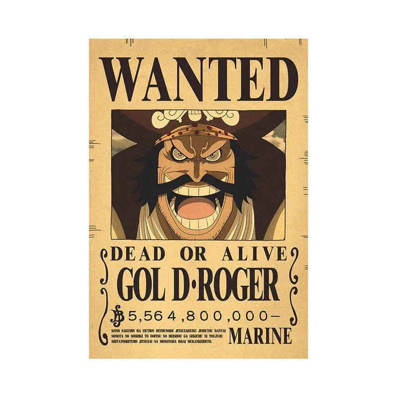 Gol D Roger One Piece WANTED Custom Wall Poster - Item - EASITEM