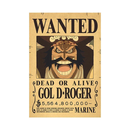 Gol D Roger One Piece WANTED Custom Wall Poster - Item - EASITEM