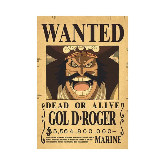 Gol D Roger One Piece WANTED Custom Wall Poster - Item - EASITEM