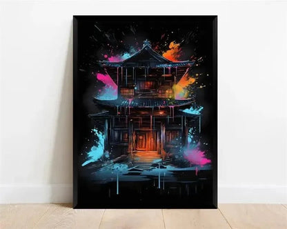Japanese House Pattern Decorative Wall Poster - Item - EASITEM