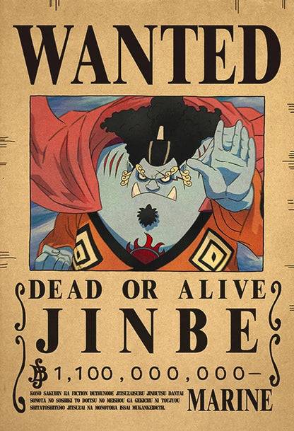 Jinbei One Piece WANTED Custom Wall Poster - Item - EASITEM