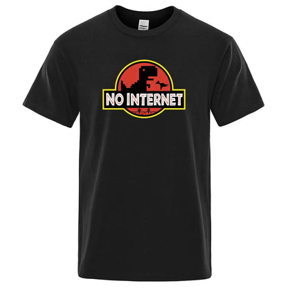 Jurassic Park Themed Parody with Google Mini Game Printed T-shirt - Item - EASITEM