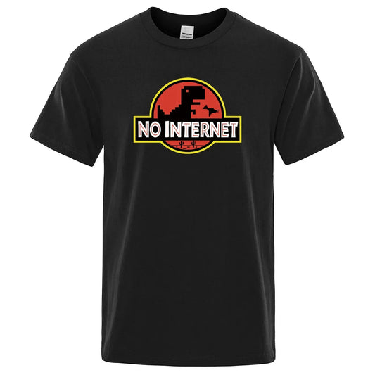 Jurassic Park Themed Parody with Google Mini Game Printed T-shirt - Item - EASITEM
