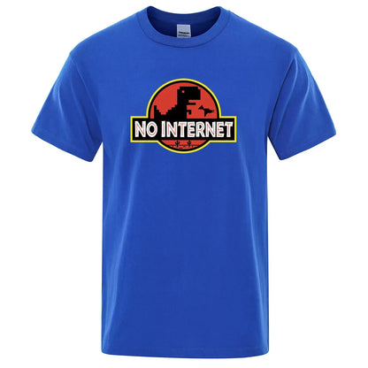 Jurassic Park Themed Parody with Google Mini Game Printed T-shirt - Item - EASITEM