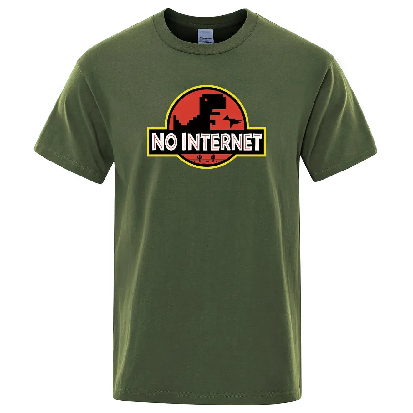 Jurassic Park Themed Parody with Google Mini Game Printed T-shirt - Item - EASITEM