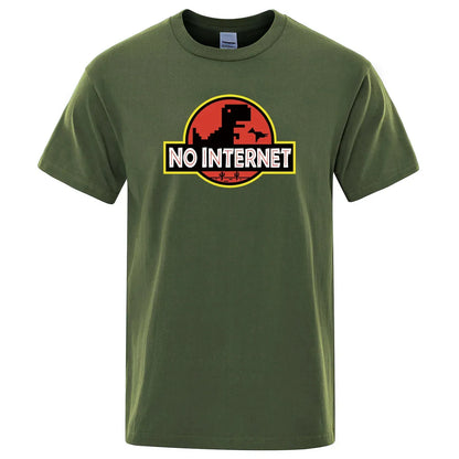Jurassic Park Themed Parody with Google Mini Game Printed T-shirt - Item - EASITEM