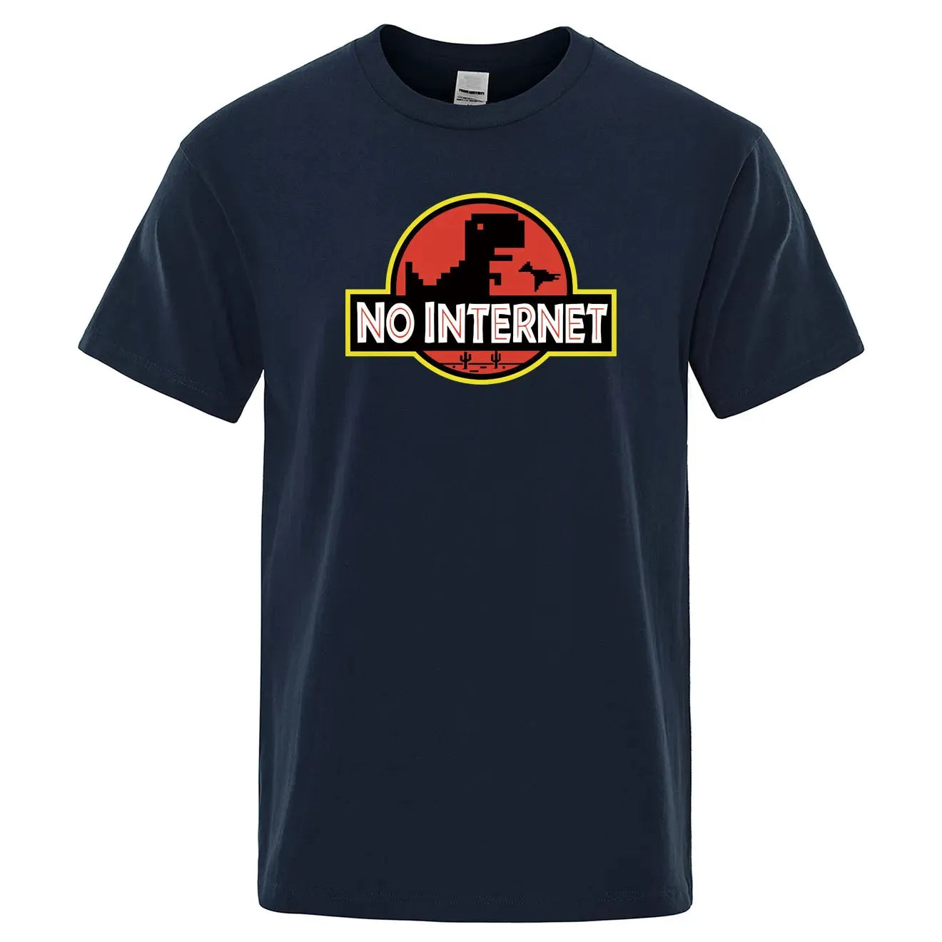 Jurassic Park Themed Parody with Google Mini Game Printed T-shirt - Item - EASITEM