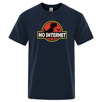 Jurassic Park Themed Parody with Google Mini Game Printed T-shirt - Item - EASITEM