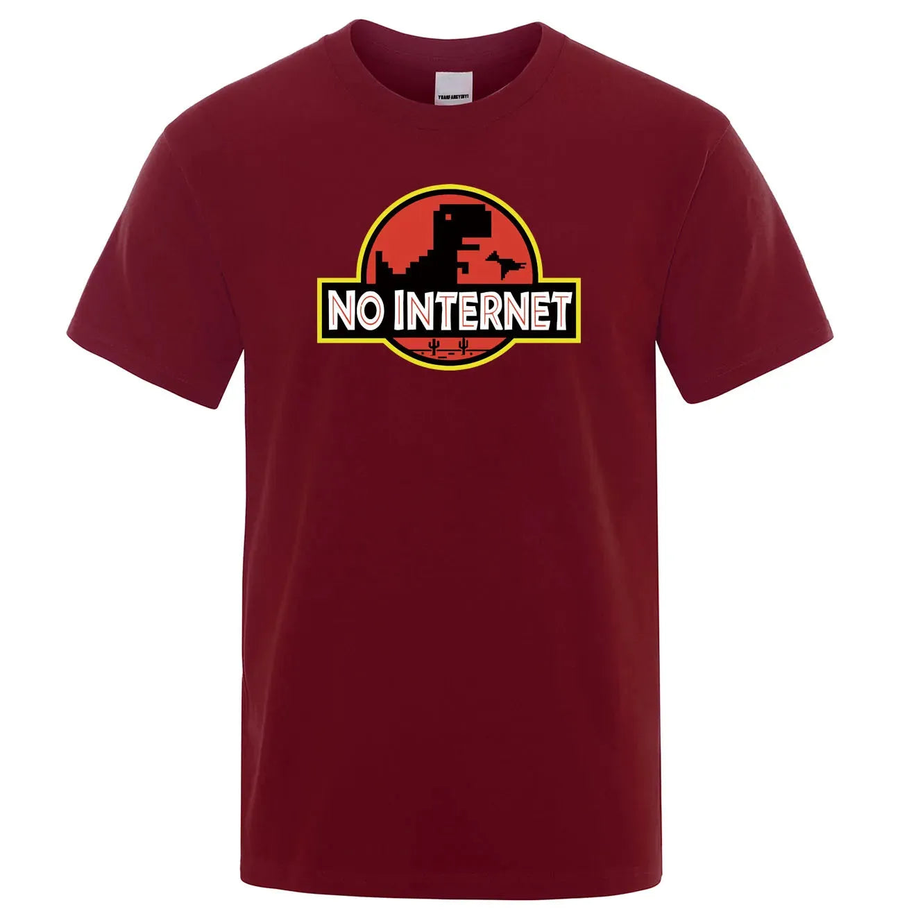 Jurassic Park Themed Parody with Google Mini Game Printed T-shirt - Item - EASITEM
