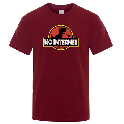 Jurassic Park Themed Parody with Google Mini Game Printed T-shirt - Item - EASITEM