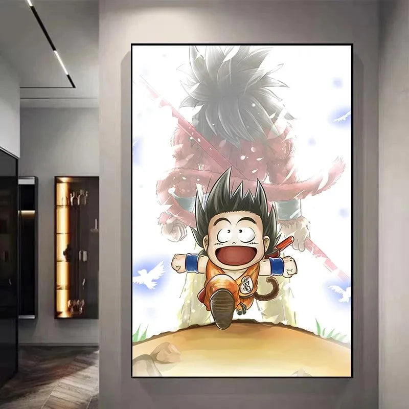 Kid Goku Decorative Canvas Wall Poster - Item - EASITEM