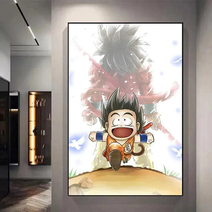 Kid Goku Decorative Canvas Wall Poster - Item - EASITEM