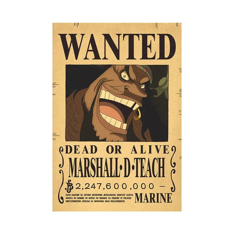 Marshall D Teach One Piece WANTED Custom Wall Poster - Item - EASITEM