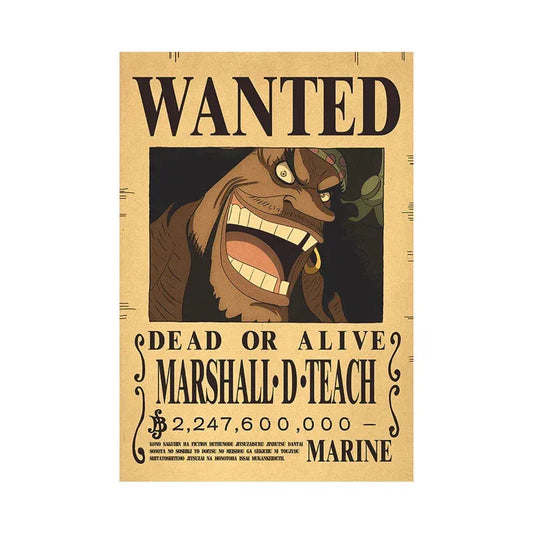 Marshall D Teach One Piece WANTED Custom Wall Poster - Item - EASITEM