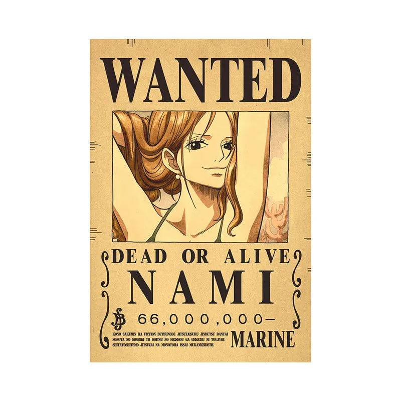 Nami One Piece WANTED Custom Wall Poster - Item - EASITEM