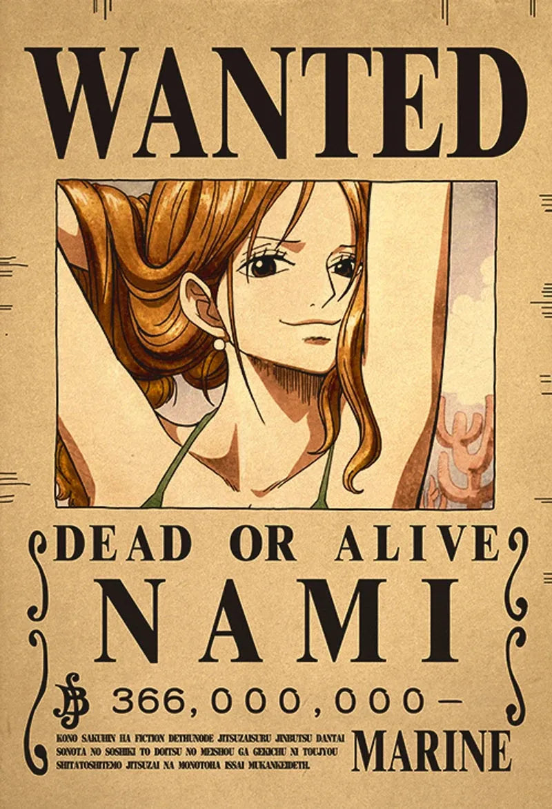 Nami One Piece WANTED Custom Wall Poster - Item - EASITEM