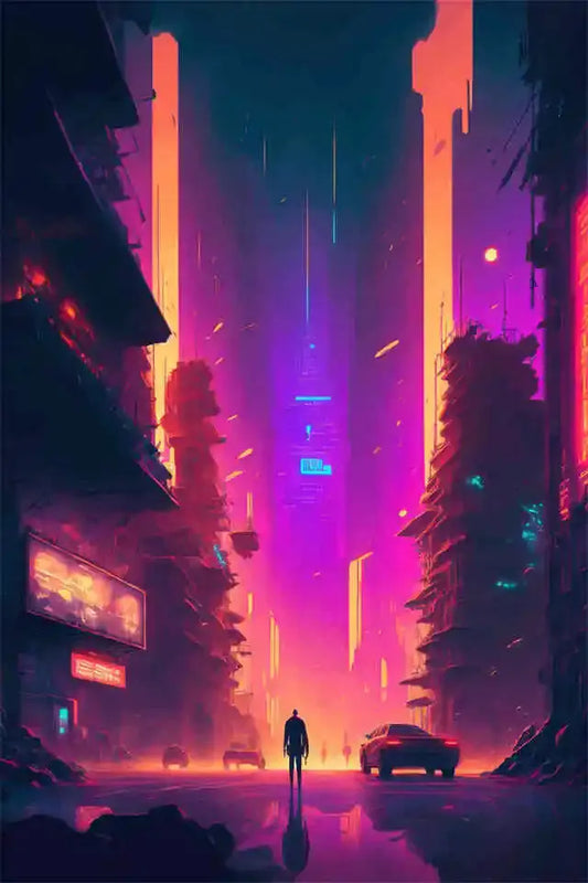 Night City Neon Style Wall Poster - Item - EASITEM