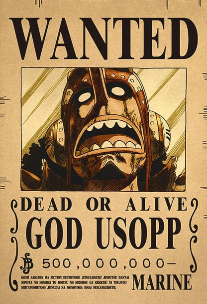 One Piece WANTED Bounty Custom Wall Poster - Item - EASITEM