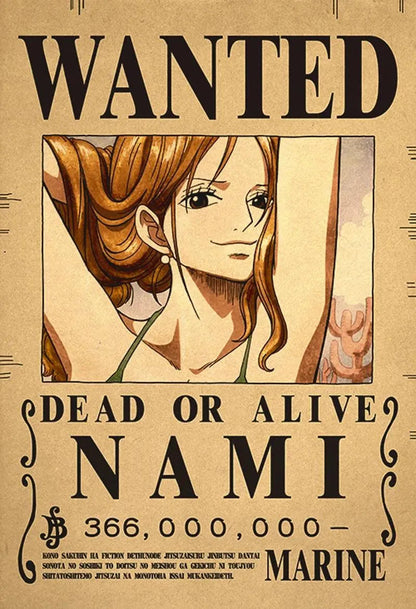 One Piece WANTED Bounty Custom Wall Poster - Item - EASITEM