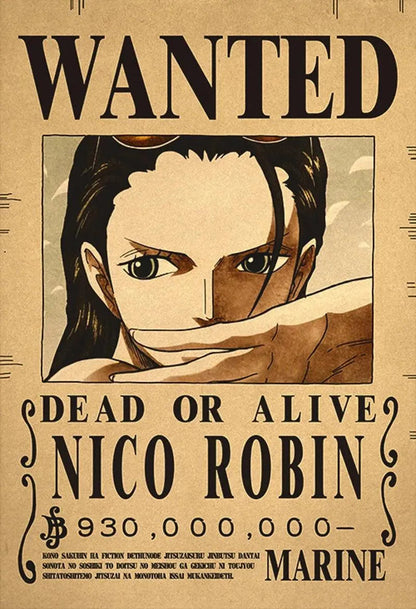 One Piece WANTED Bounty Custom Wall Poster - Item - EASITEM