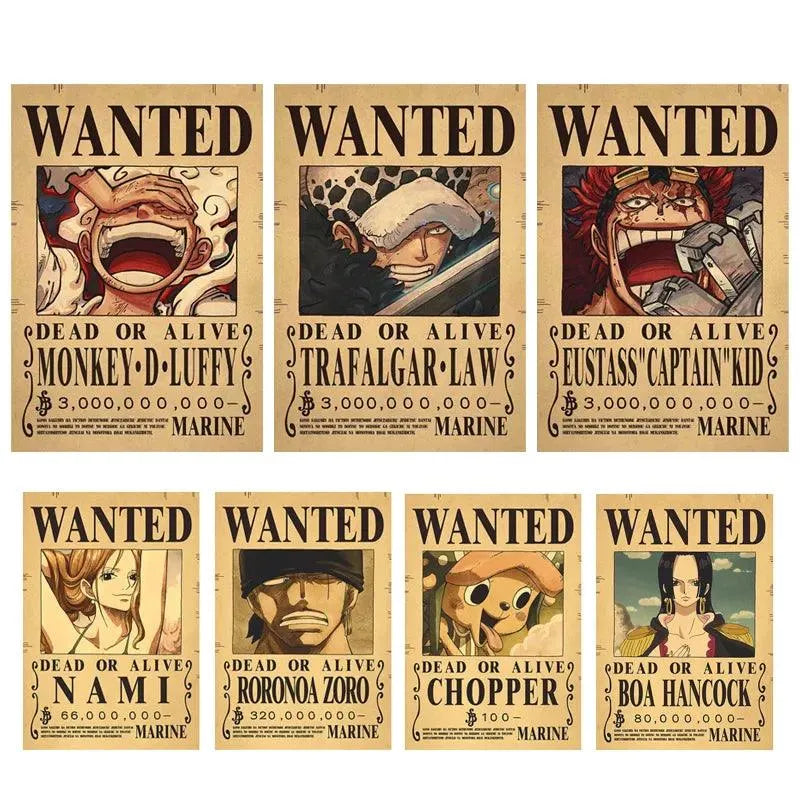 One Piece WANTED Bounty Custom Wall Poster - Item - EASITEM
