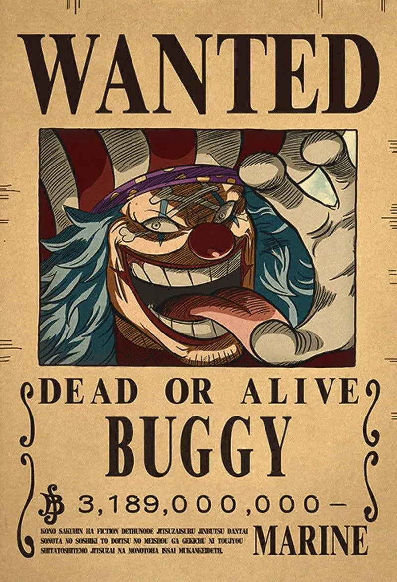 One Piece WANTED Bounty Custom Wall Poster - Item - EASITEM