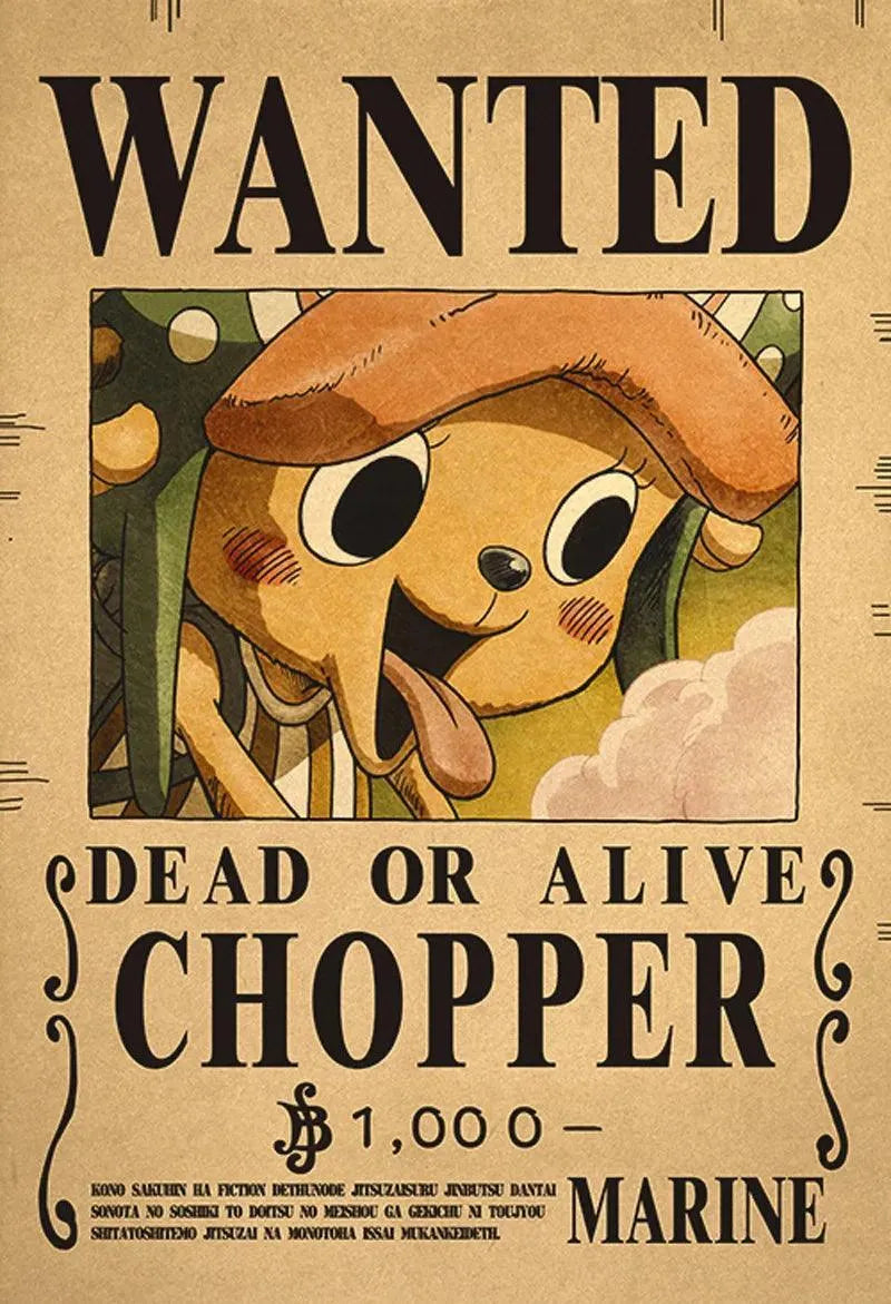 One Piece WANTED Bounty Custom Wall Poster - Item - EASITEM