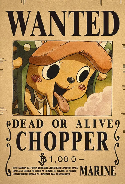 One Piece WANTED Bounty Custom Wall Poster - Item - EASITEM