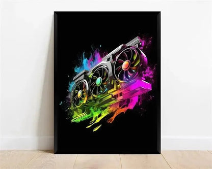 Pc Computer Parts Pattern Decorative Wall Poster - Item - EASITEM