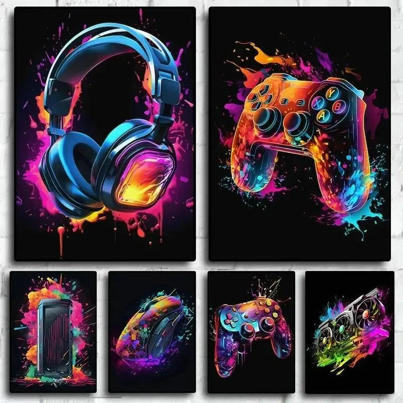 Pc Computer Parts Pattern Decorative Wall Poster - Item - EASITEM