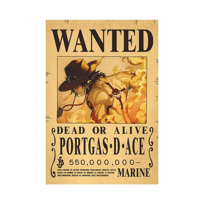 Portgas D Ace One Piece WANTED Custom Wall Poster - Item - EASITEM