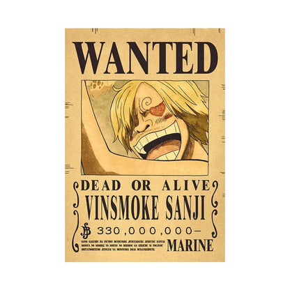 Sanji One Piece WANTED Custom Wall Posters - Item - EASITEM