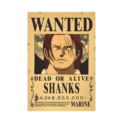 Shanks One Piece WANTED Custom Wall Poster - Item - EASITEM