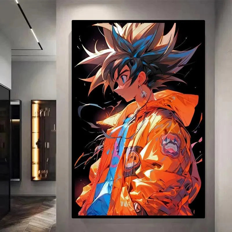 Teen Goku Decorative Canvas Wall Poster - Item - EASITEM