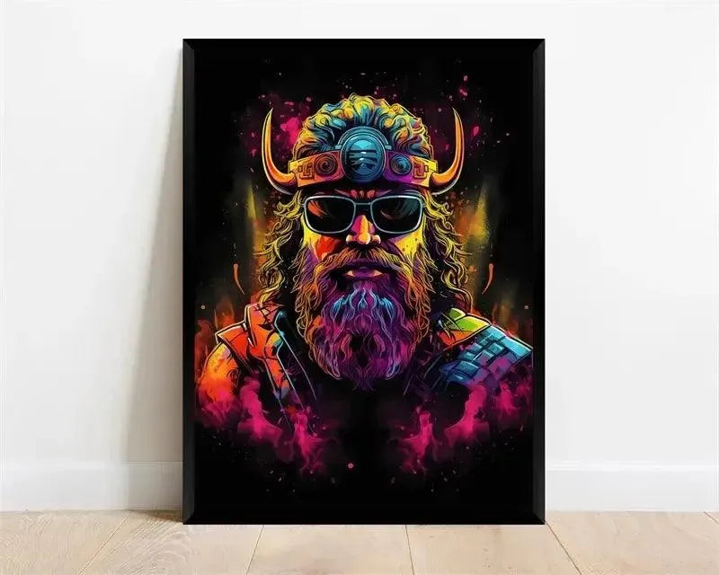 Viking Biker Pattern Decorative Wall Poster - Item - EASITEM